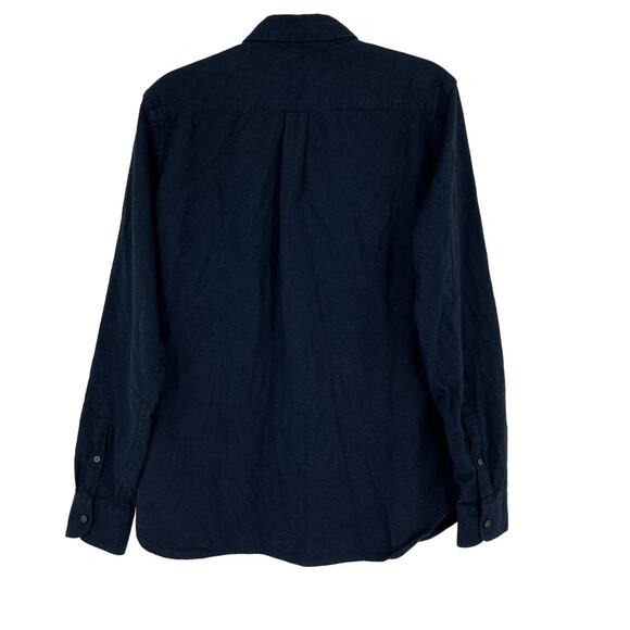 Everlane The Brushed Flannel Shirt Blue Size Medium NWT - Picture 2 of 5